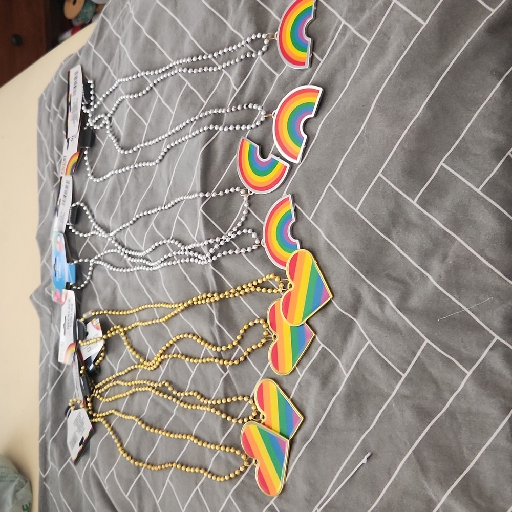 Lot of pride bead necklaces
